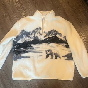 Old Navy Polar Bear Sherpa Fleece Quarter Zip